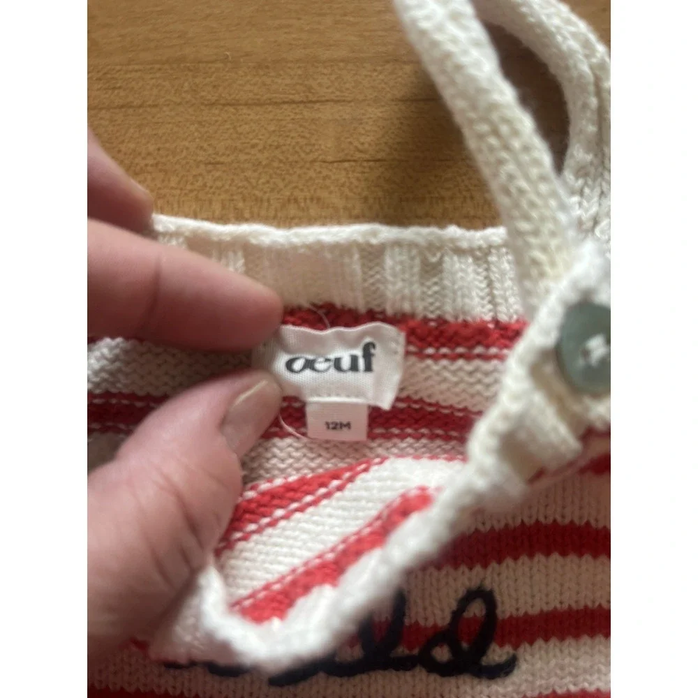 Oeuf Baby Knit Cotton Romper Unisex‎ 12 M Wild at Heart